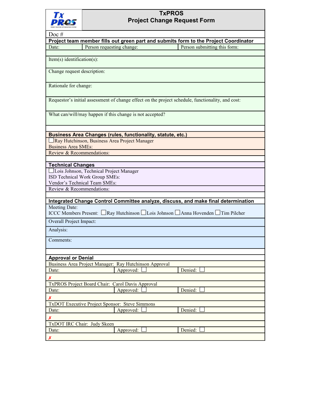 CPSE Project Change Request Form