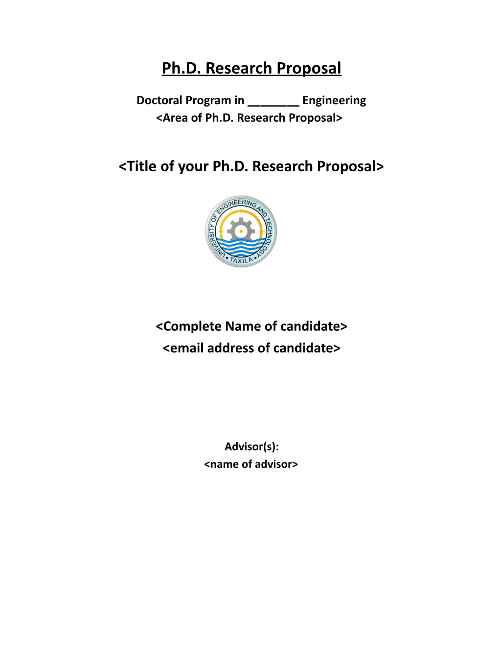 Phd Research Proposal Template 3
