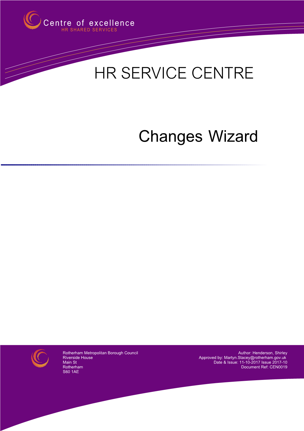 HR Self Service User Guide