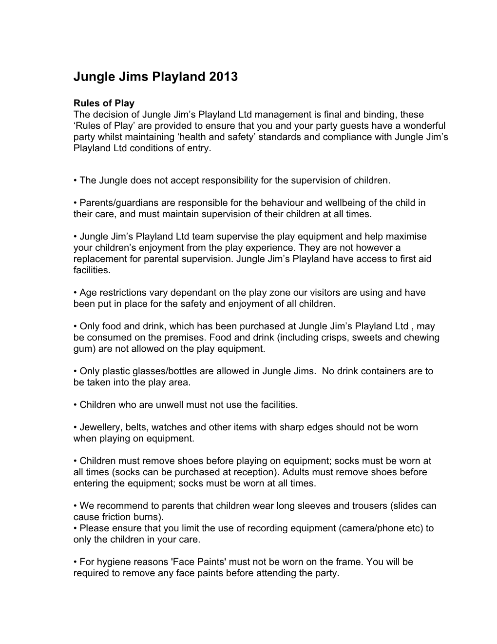 Jungle Jims Playland 2013