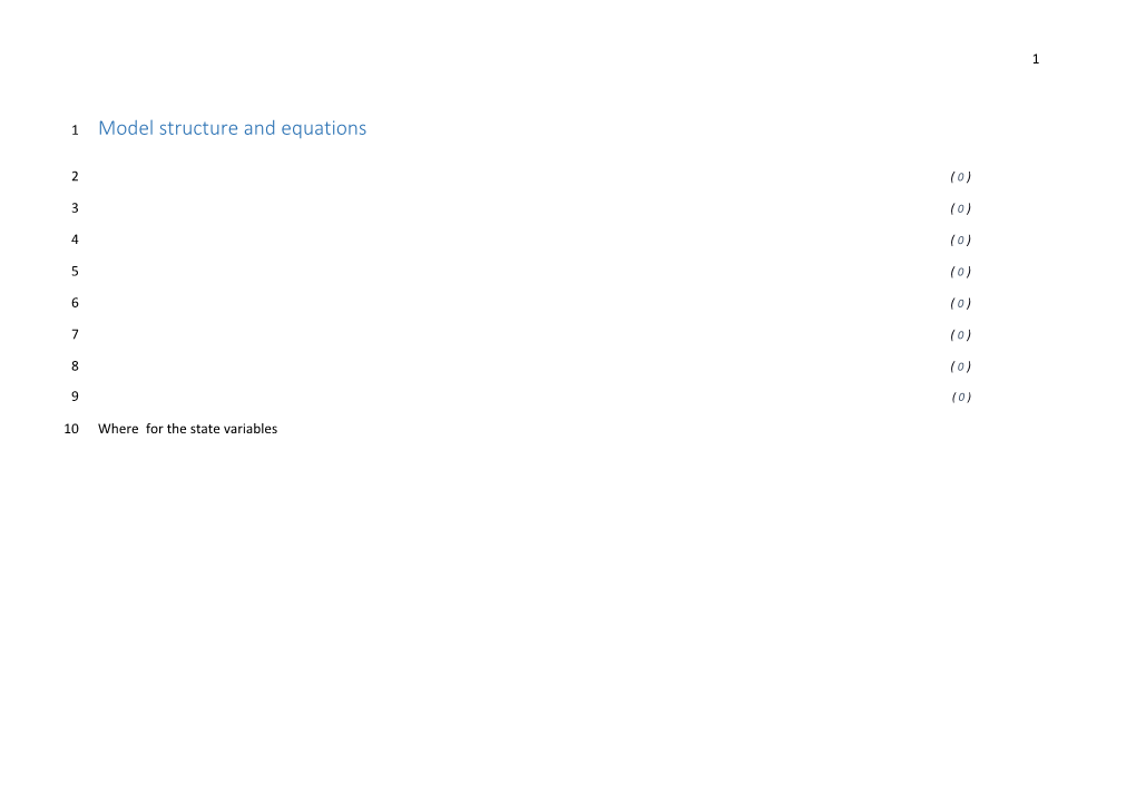 Model Structure and Equations