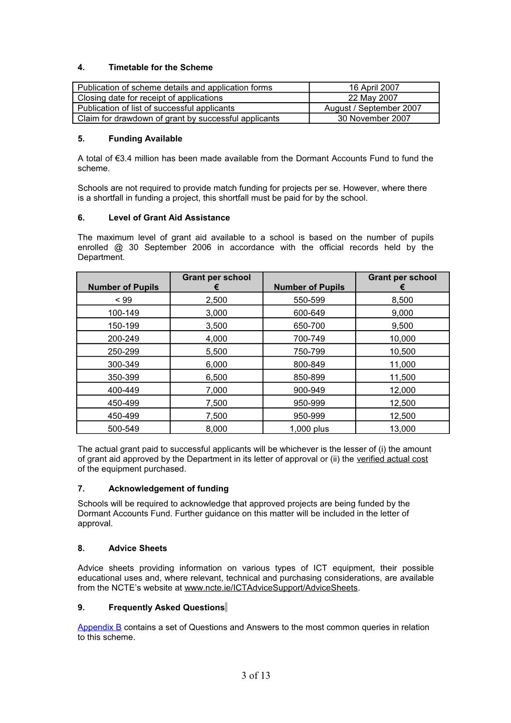Application for Grant Aidunder Thedormant Accounts (Educational Disadvantage) Fund