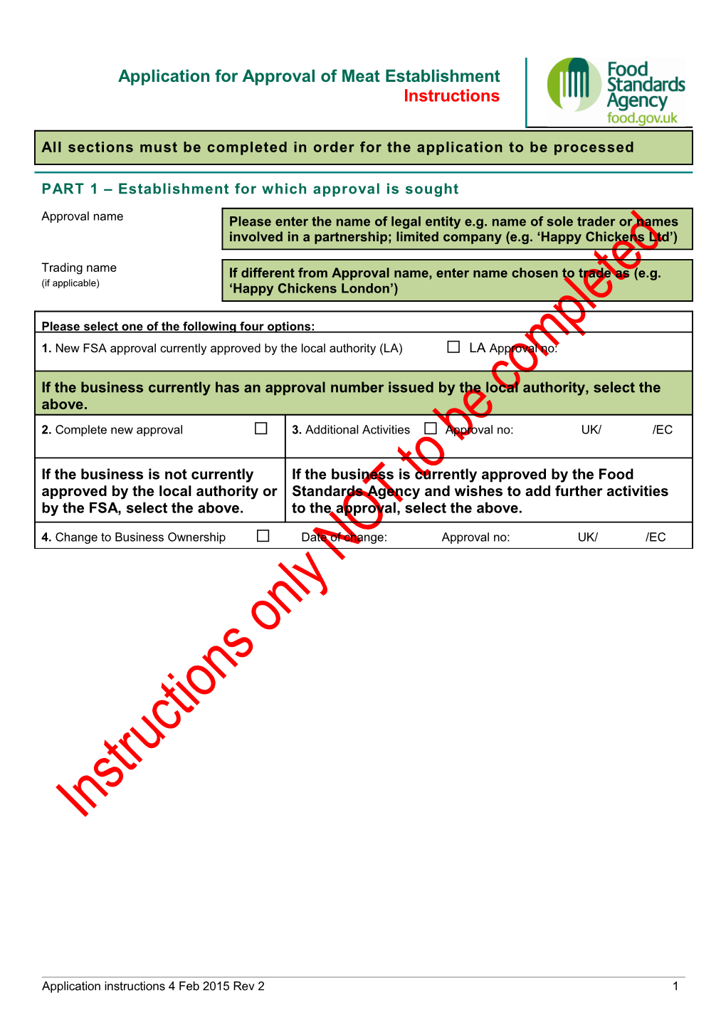 4 App Form Instructions - NOT to BE COMPLETED 04-02-2015