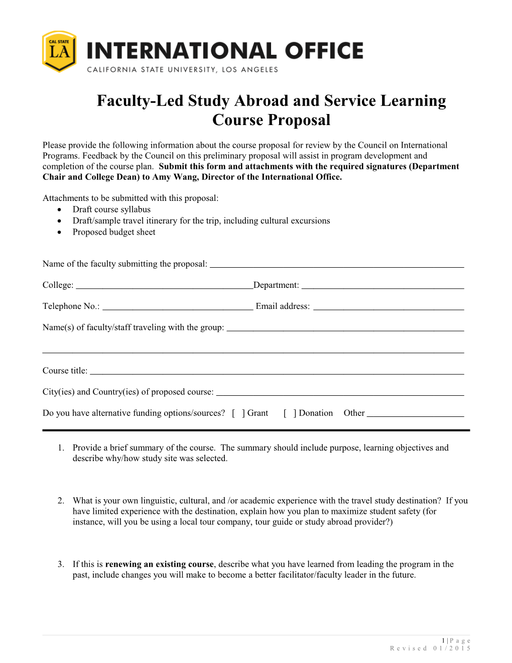 Faculty-Led Study Abroad and Service Learning