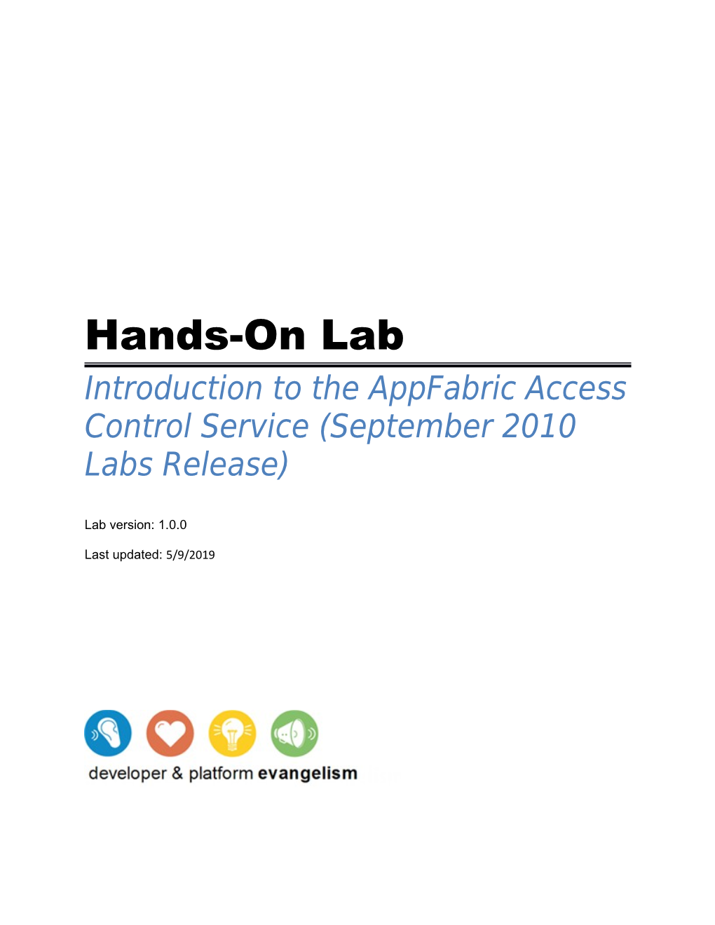 Introduction to the Appfabric Access Control Service (September 2010 Labs Release)