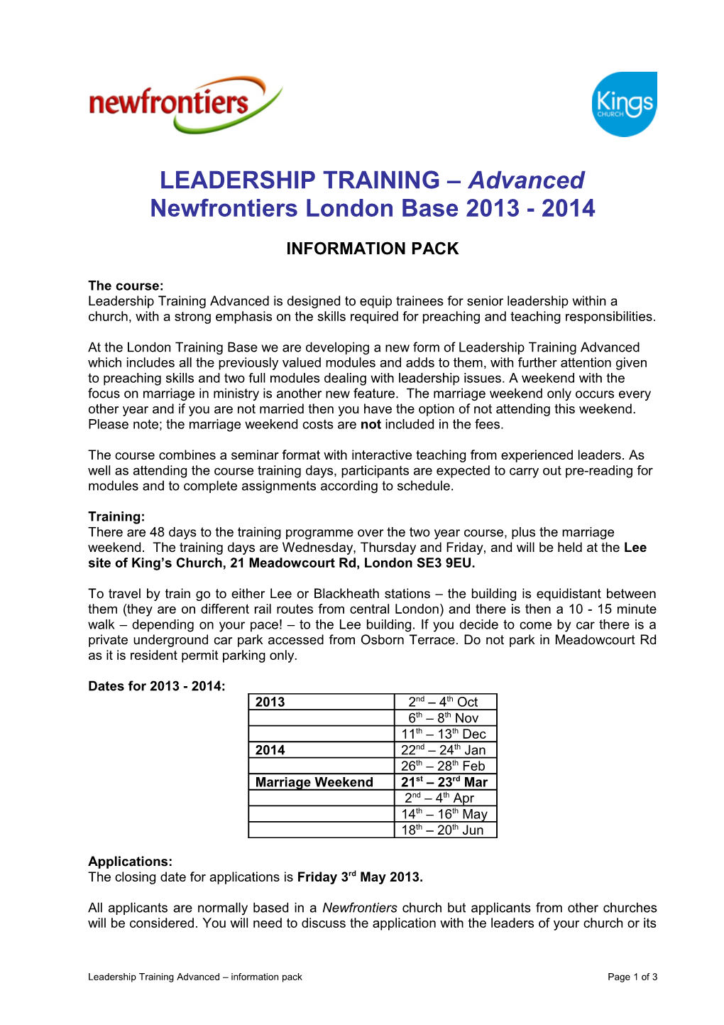Leadership Training Foundations