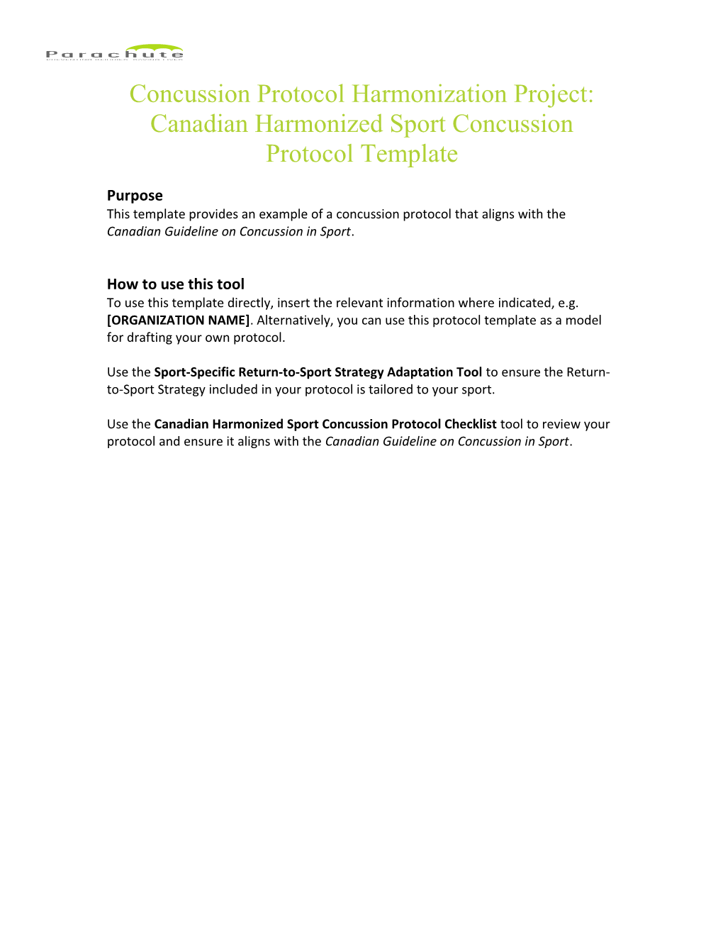 Concussion Protocol Harmonization Project