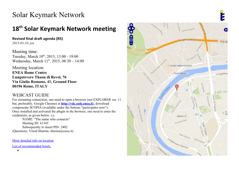 18Th Solar Keymark Network Meeting
