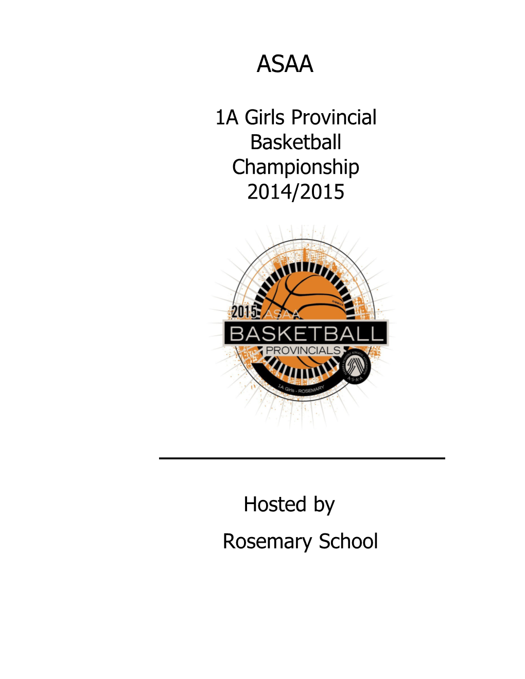 1A Girls Provincial Basketball Championship 2014/2015
