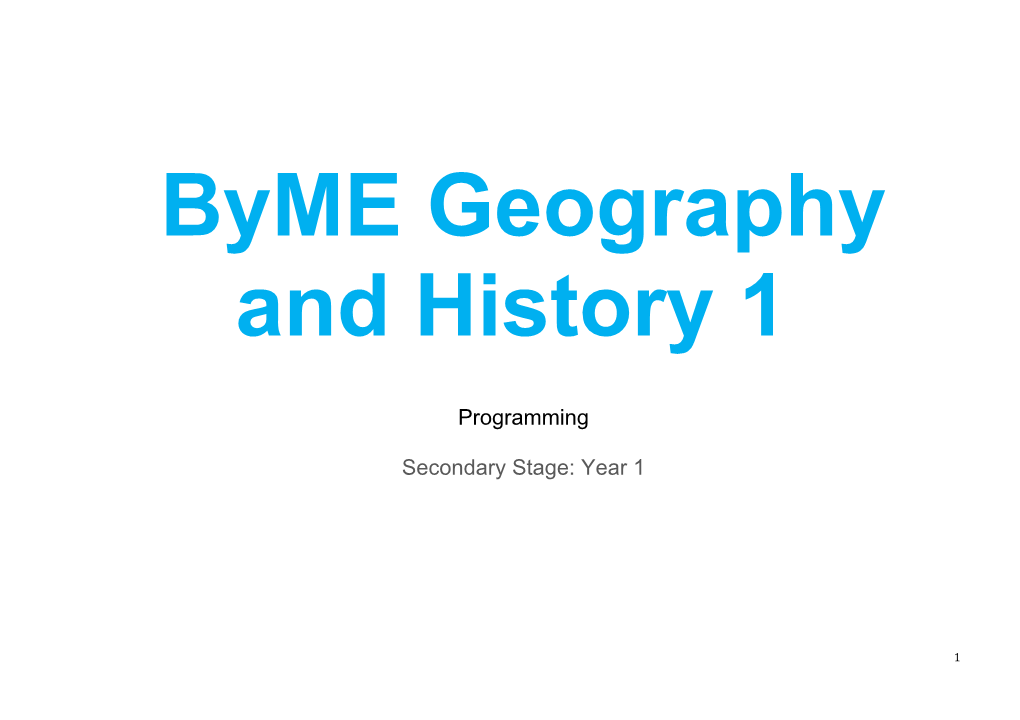 Byme Geography and History 1
