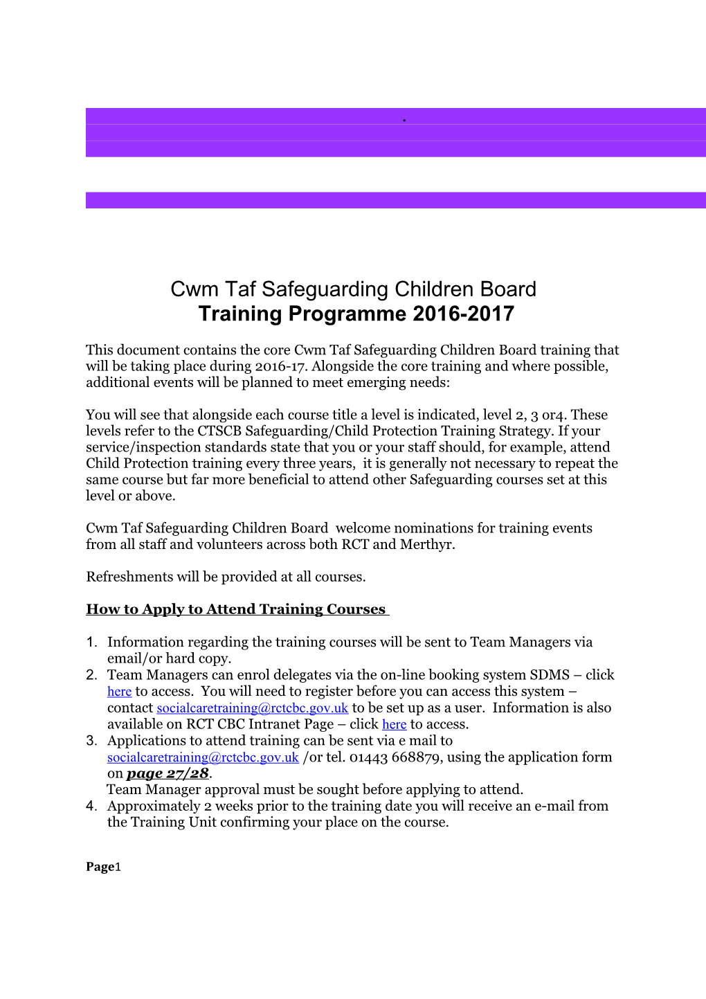 Cwm Taf Safeguarding Children Board