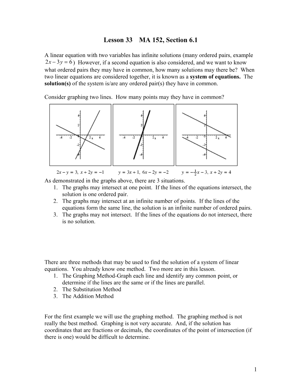 Lesson 33MA 152, Section 6.1