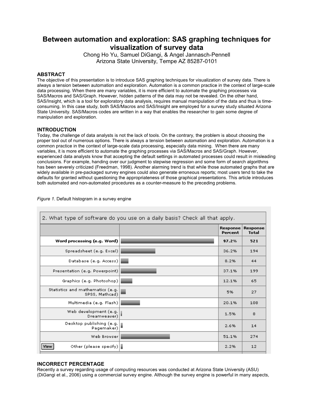 Between Automation and Exploration: SAS Graphing Techniques for Visualization of Survey Data