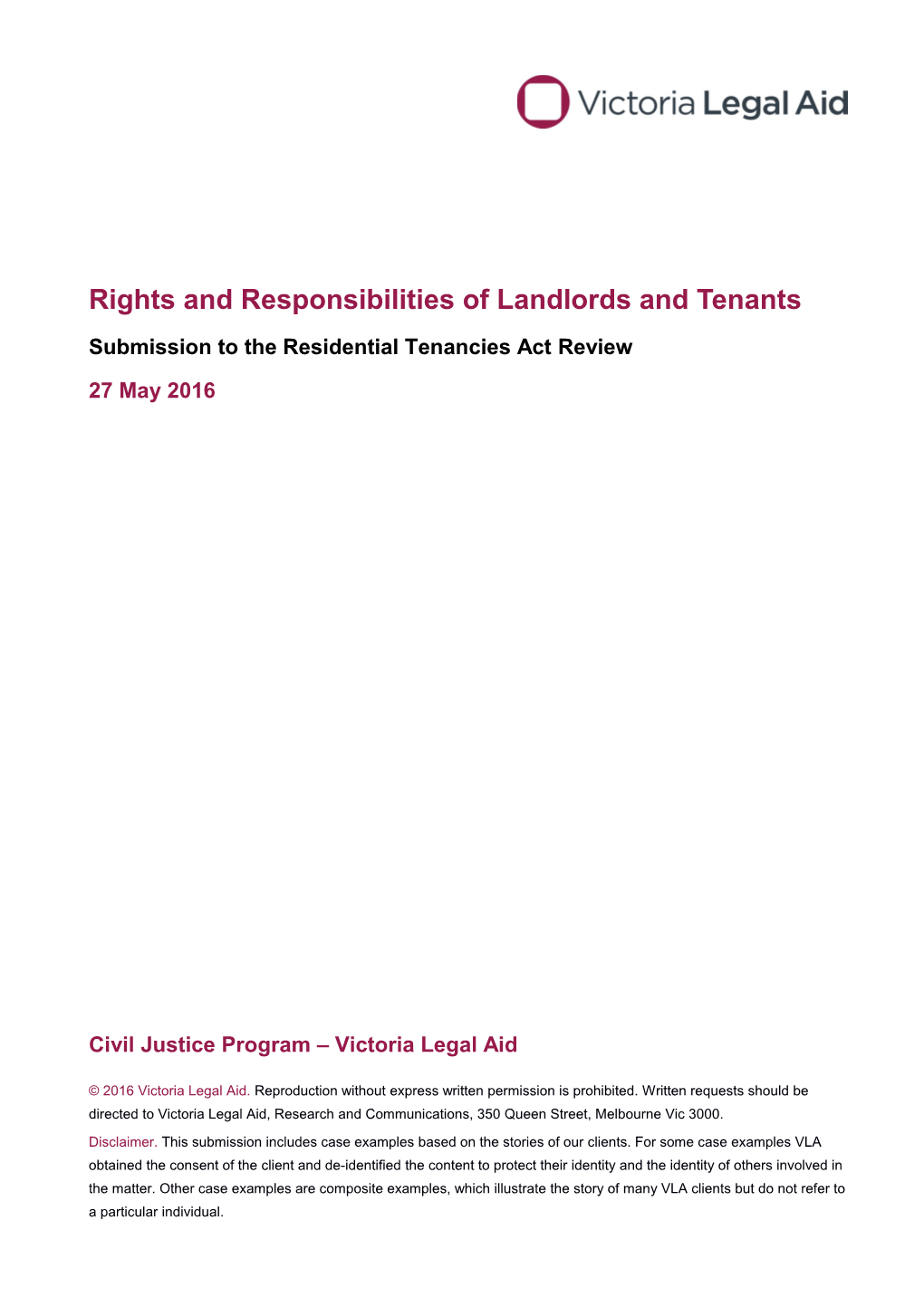 Residential Tenancies Act Review Security of Tenure Submission