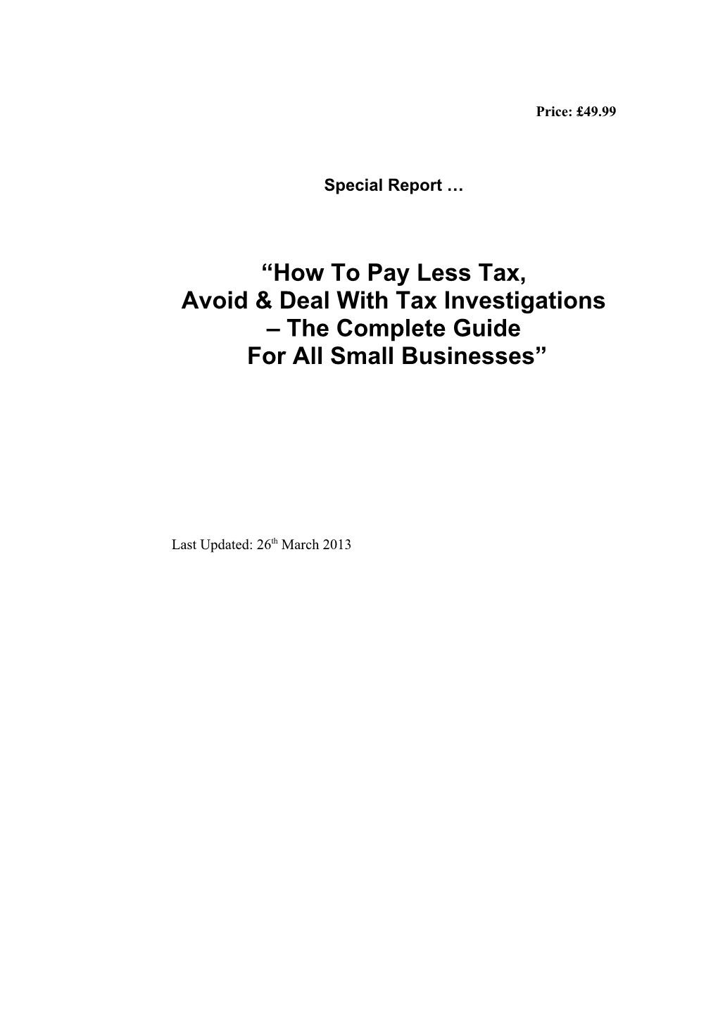 How to Pay Less Tax -The Complete Guide - 1