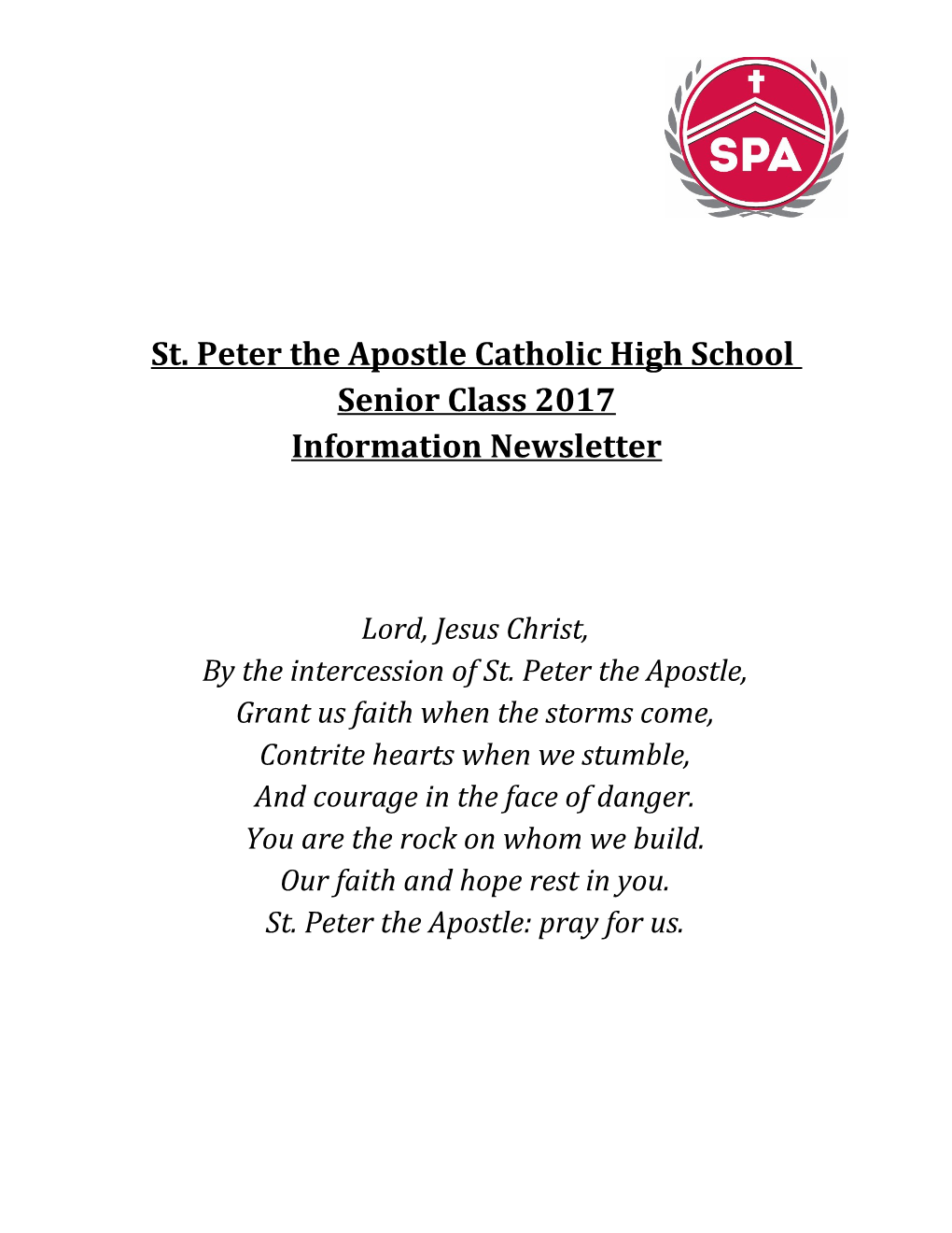St. Peter the Apostle Catholic High School