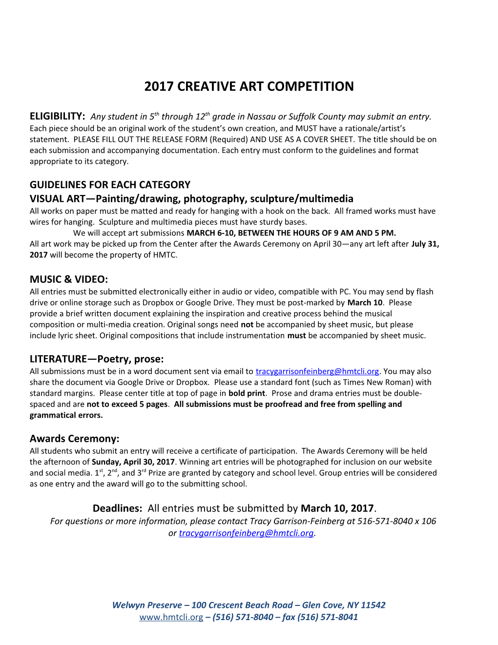 2017 Creative Art Competition