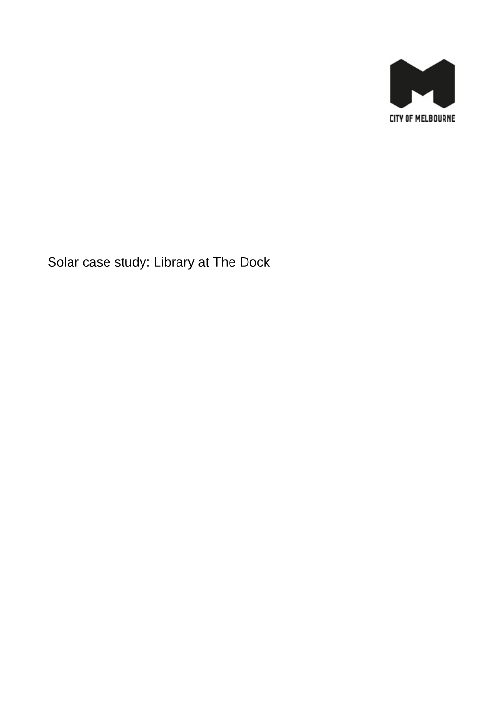 Solar Case Study: Library at the Dock