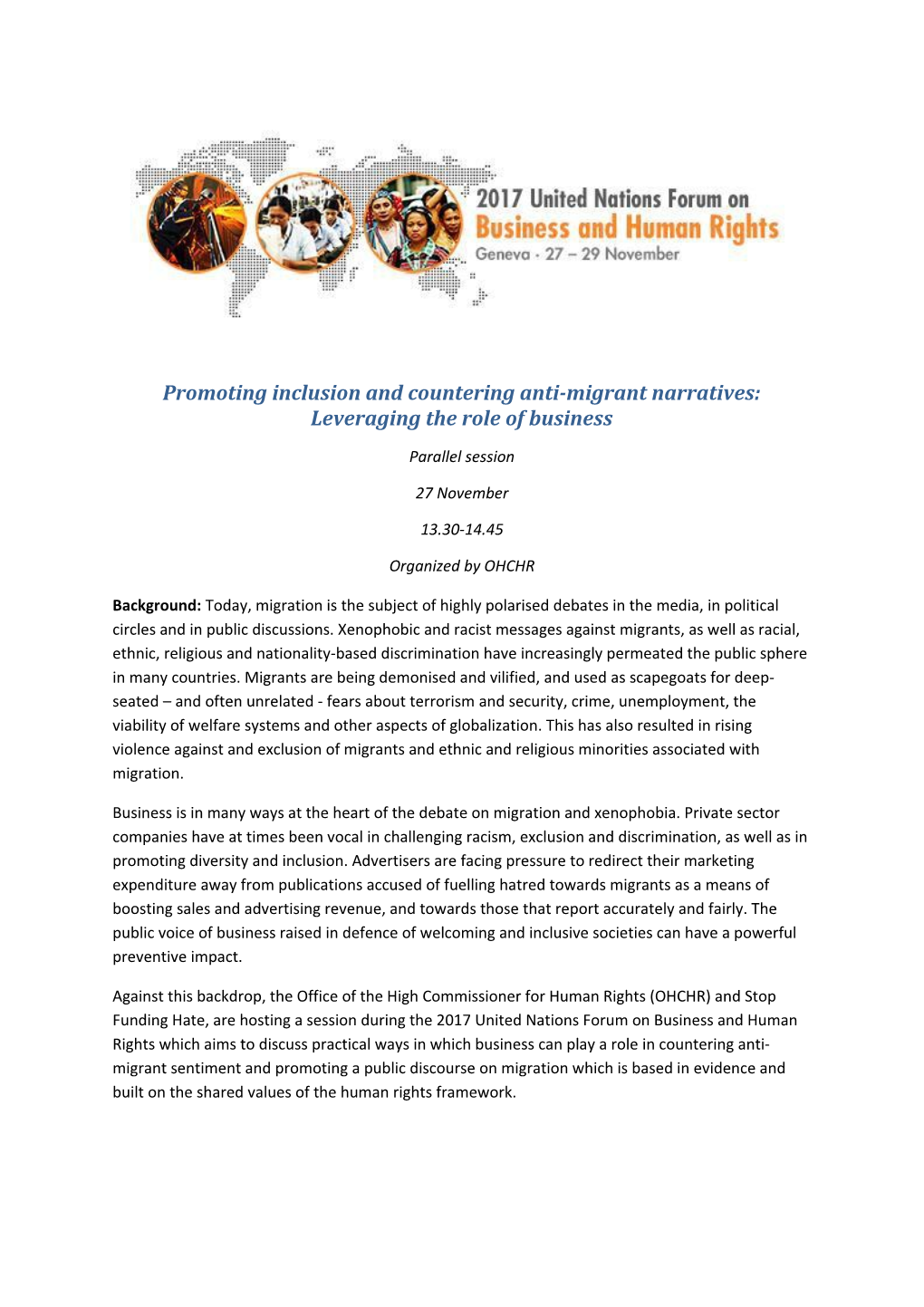 Promoting Inclusion and Countering Anti-Migrant Narratives: Leveraging the Role of Business