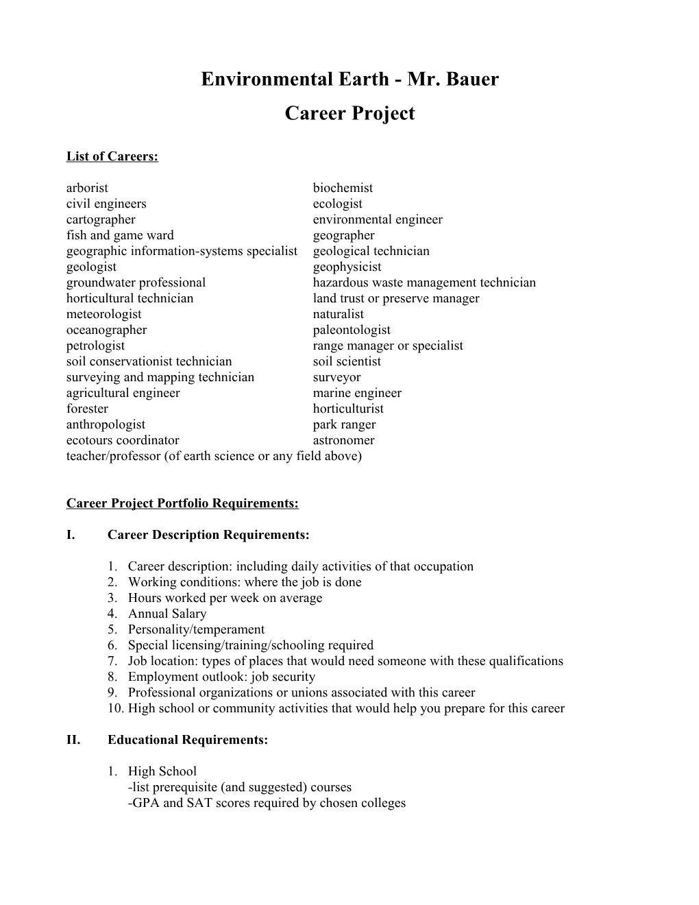 Environmental Earth Level 1