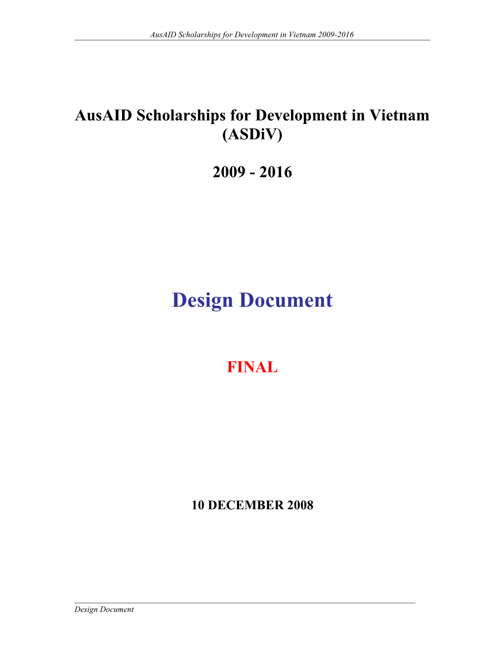 Ausaid Scholarships for Development in Vietnam