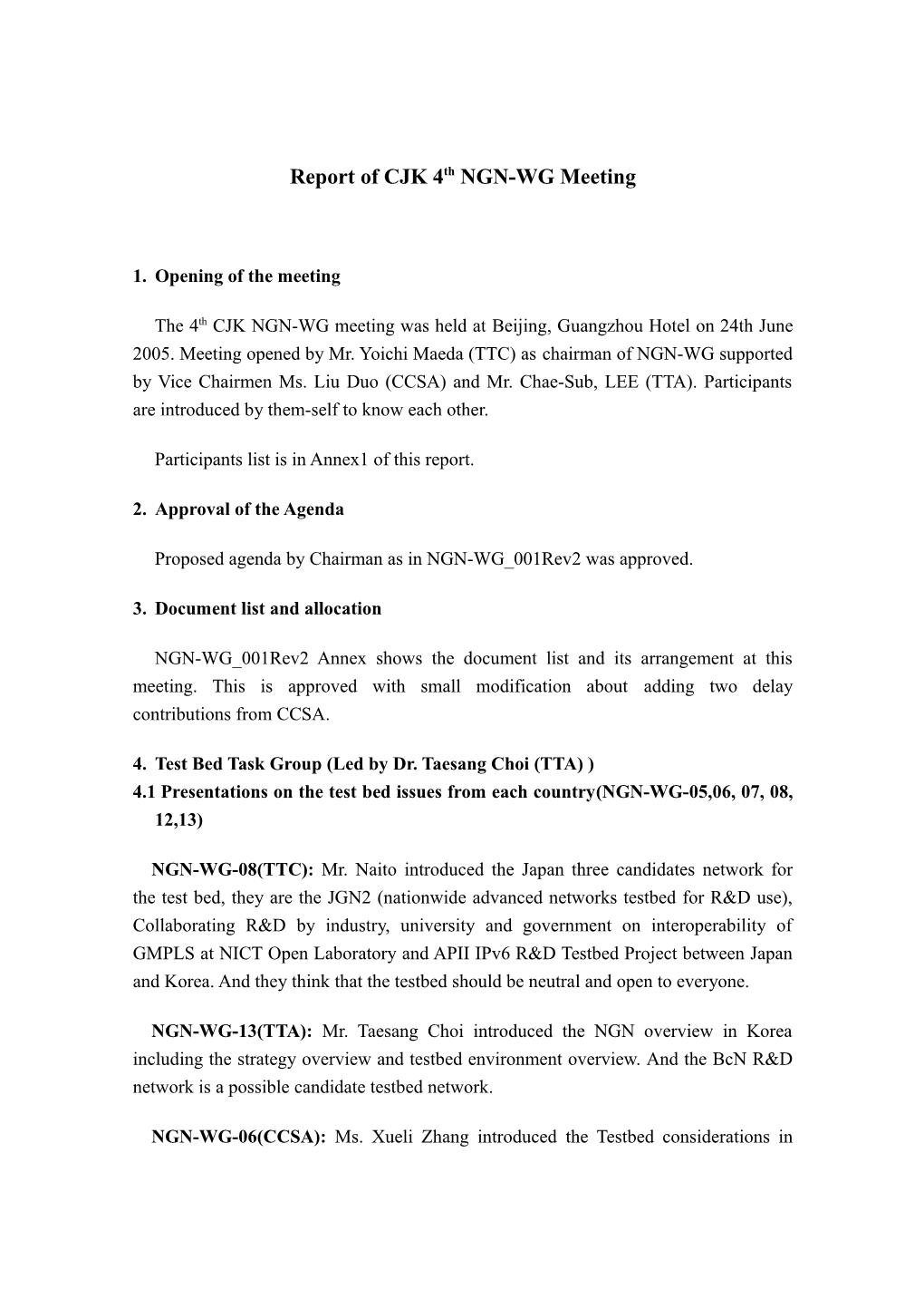 Report of CJK 3Rd NGN-WG Meeting