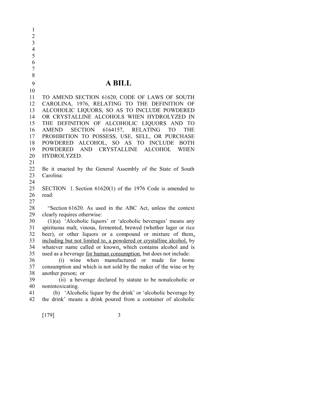 2015-2016 Bill 179 Text of Previous Version (Feb. 12, 2015) - South Carolina Legislature Online
