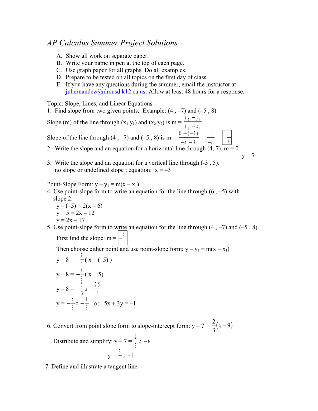 20 Pre-Requisites for Calculus