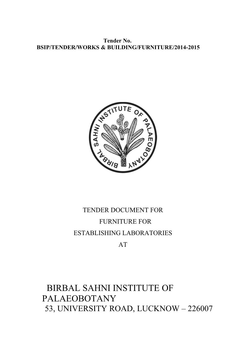 Bsip/Tender/Works & Building/Furniture/2014-2015