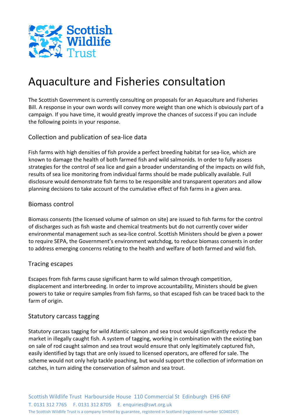 Aquaculture and Fisheries Consultation