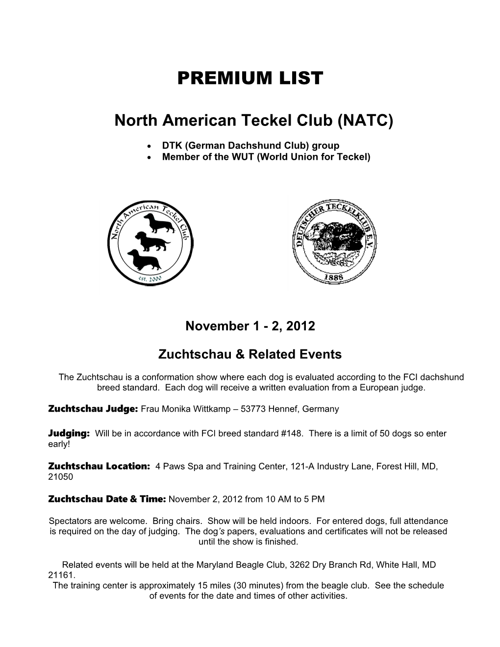 North American Teckel Club (NATC)