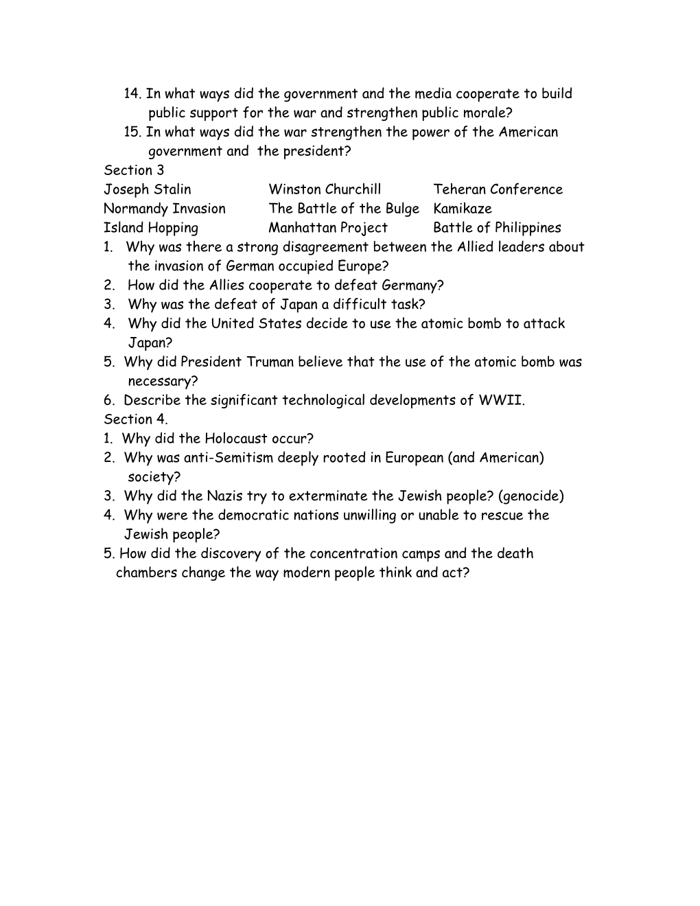 American History Study Guide Chapter 23