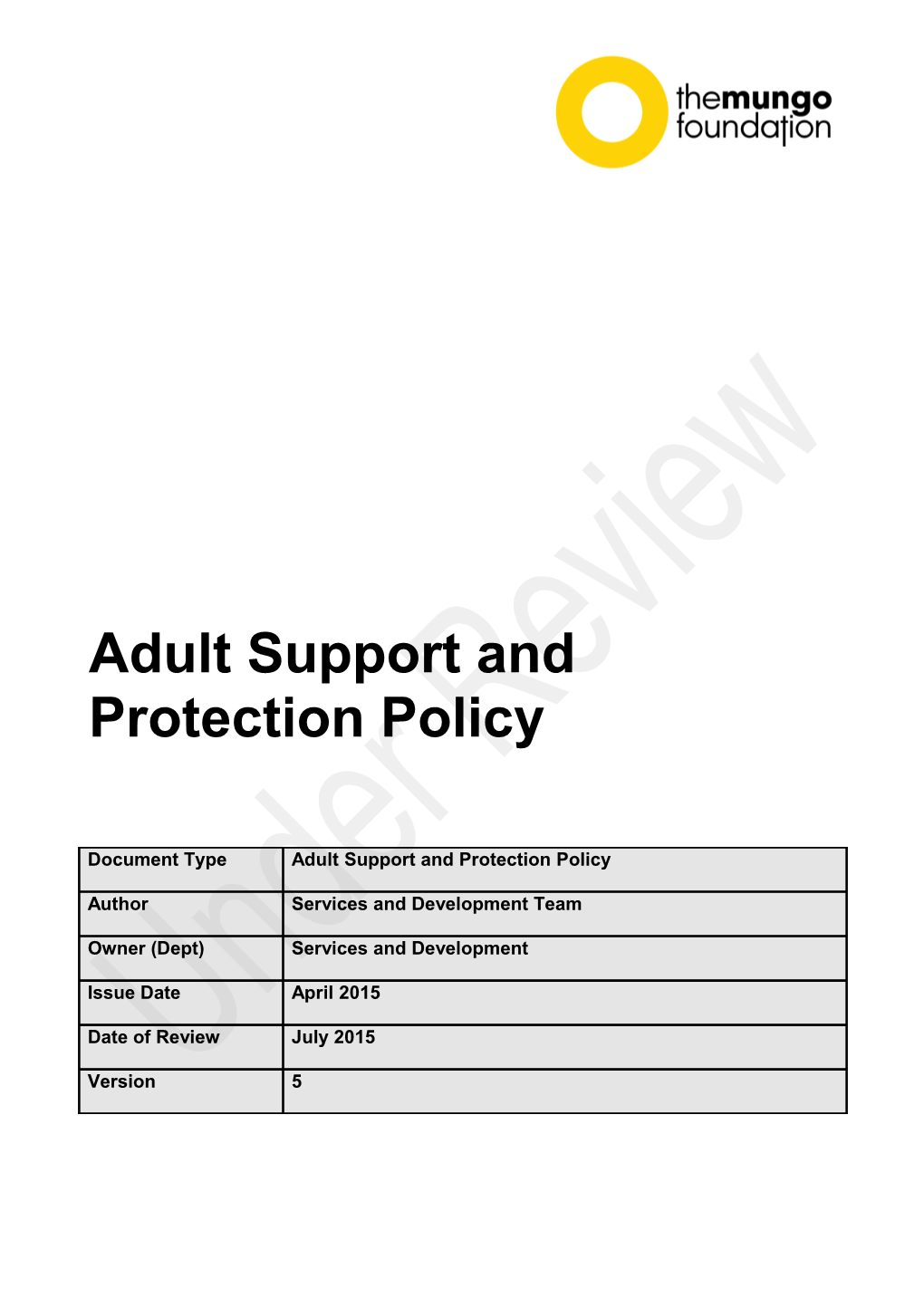 Adult Support And