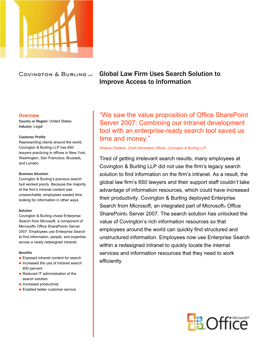 Global Law Firm Uses Search Solution to Improve Access to Information