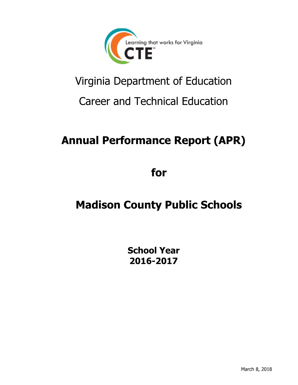 2016-2017 APR for School Division #056