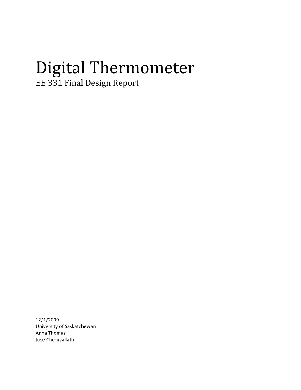 Digital Thermometer