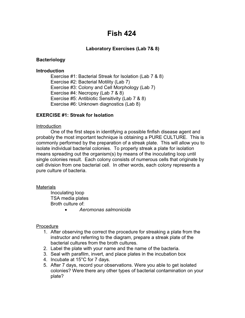 Laboratory Exercises (Lab 7& 8)