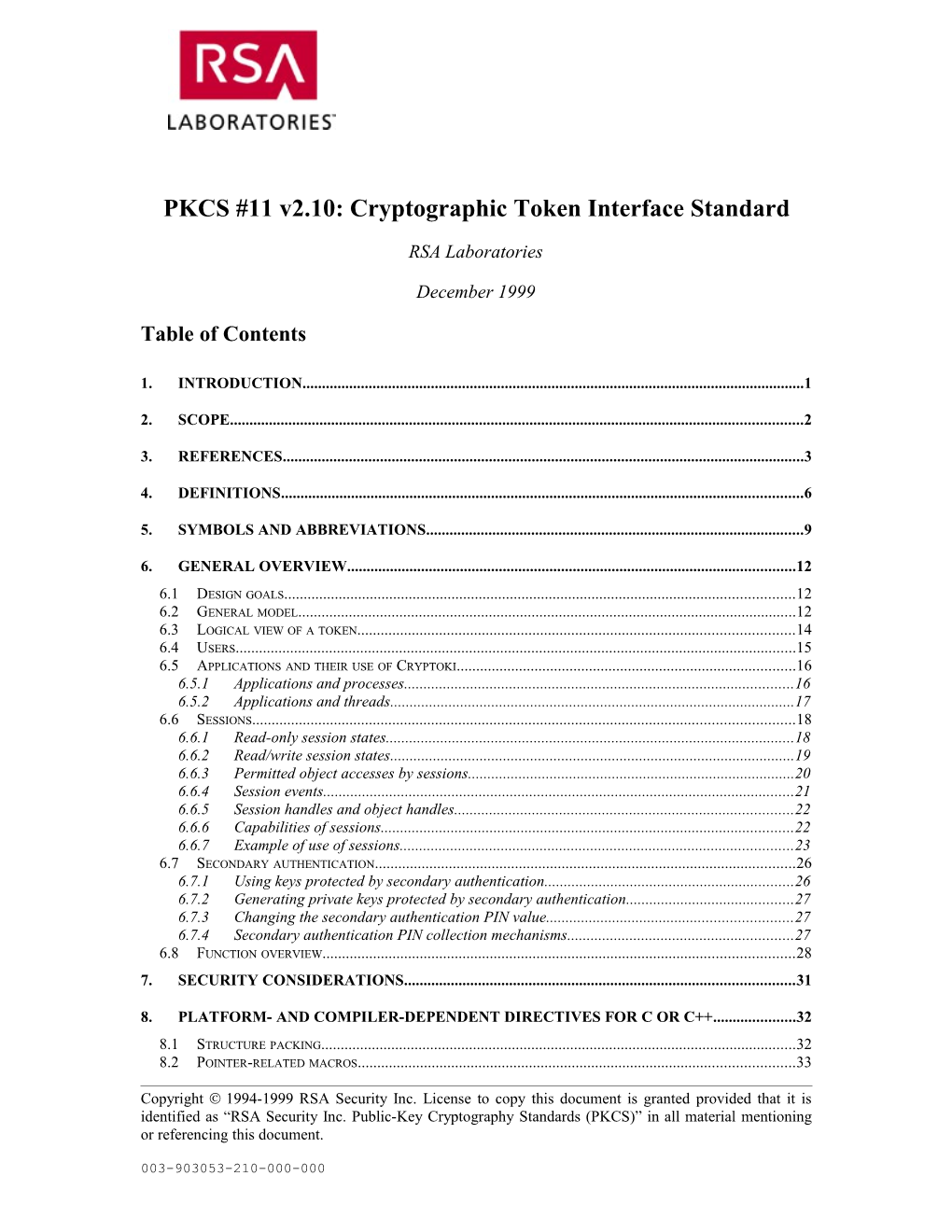 PKCS #11 V2.10: Cryptographic Token Interface Standard