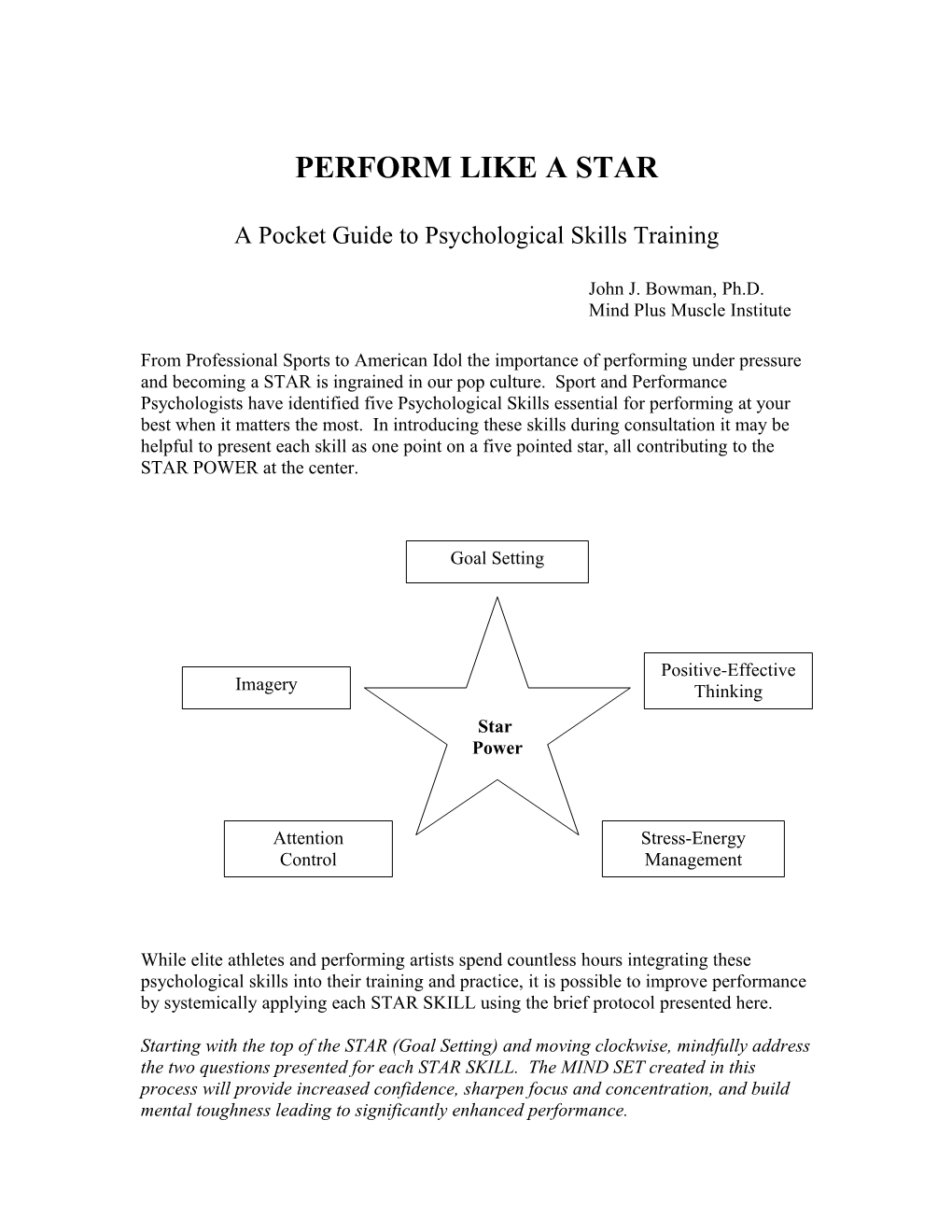 Perform Like a Star