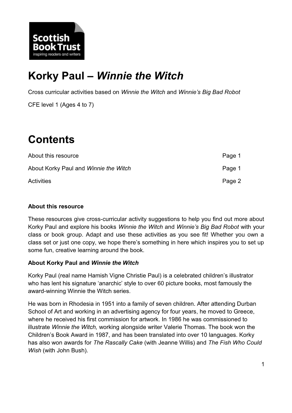Korky Paul Winnie the Witch