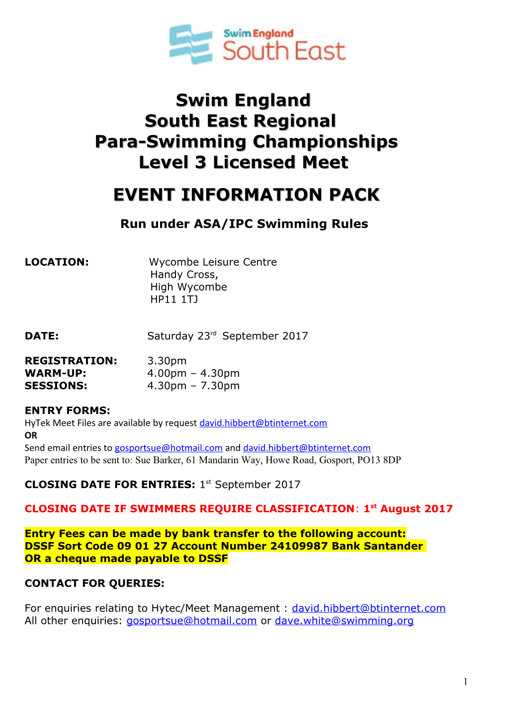 South East Regional Para-Swimming Championships