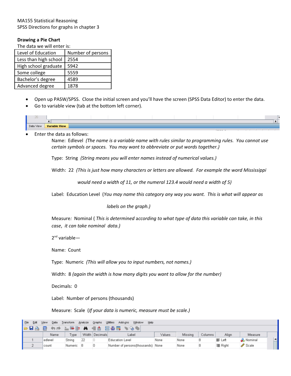 SPSS Directions for Graphs in Chapter 3