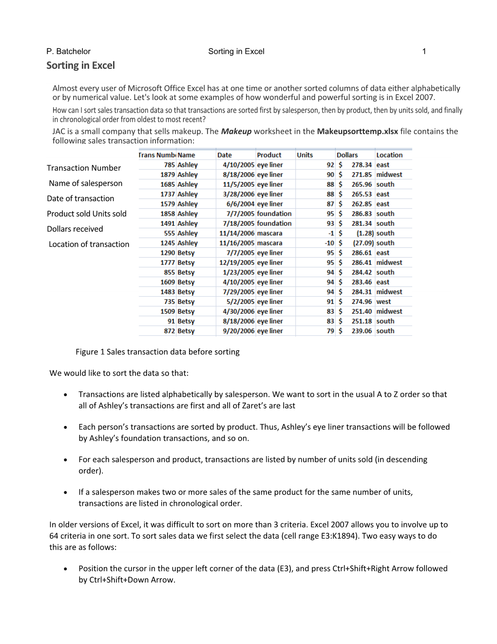 Almost Every User of Microsoft Office Excel Has at One Time Or Another Sorted Columns Of