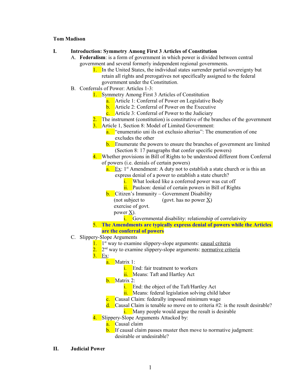 Introduction: Symmetry Among First 3 Articles of Constitution