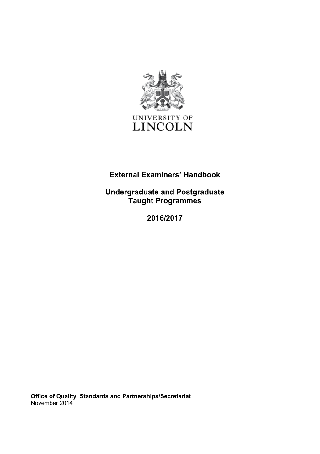 External Examiners Handbook