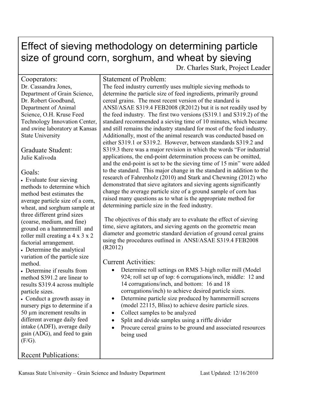 Determine the Analytical Variation of the Particle Size Method