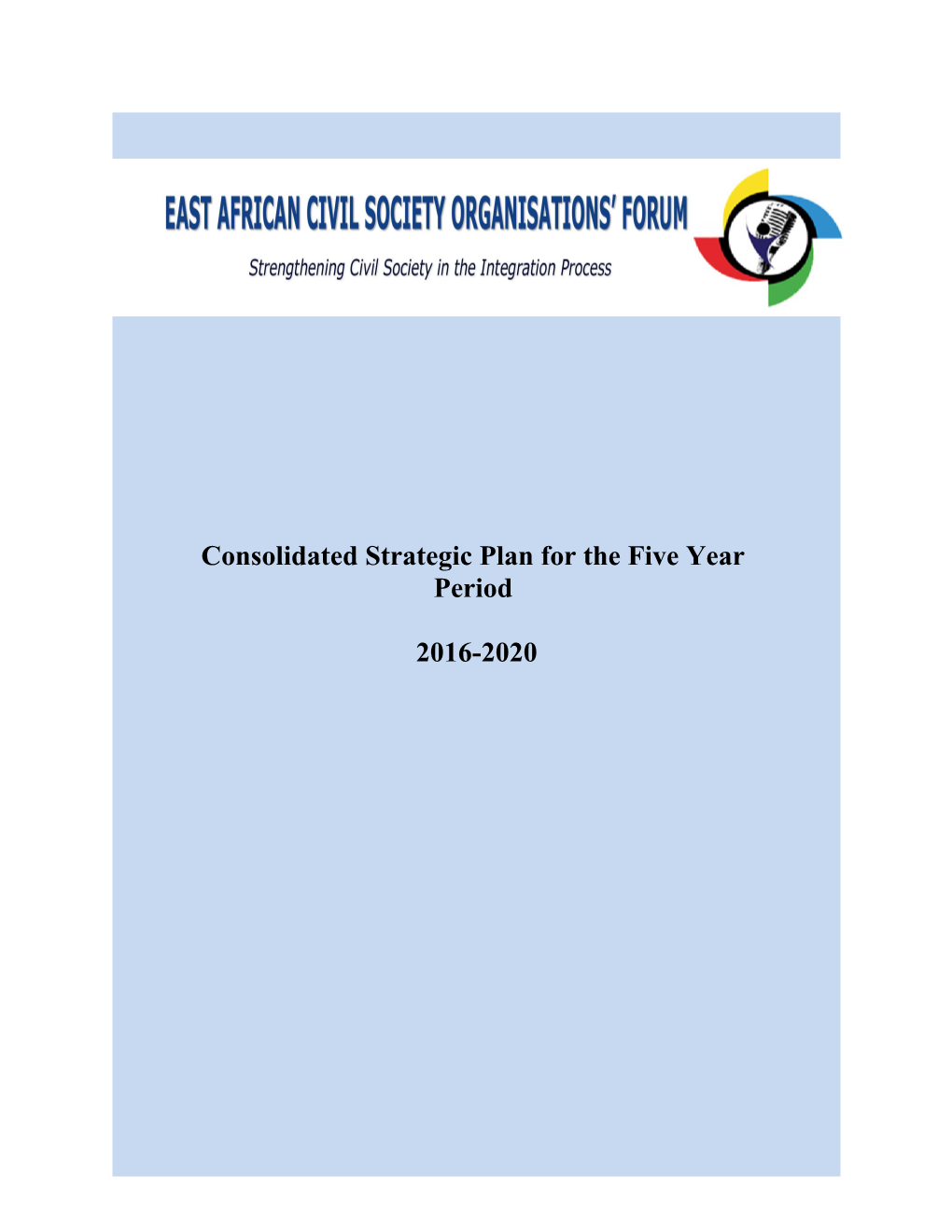 Consolidated Strategic Planfor Thefive Year