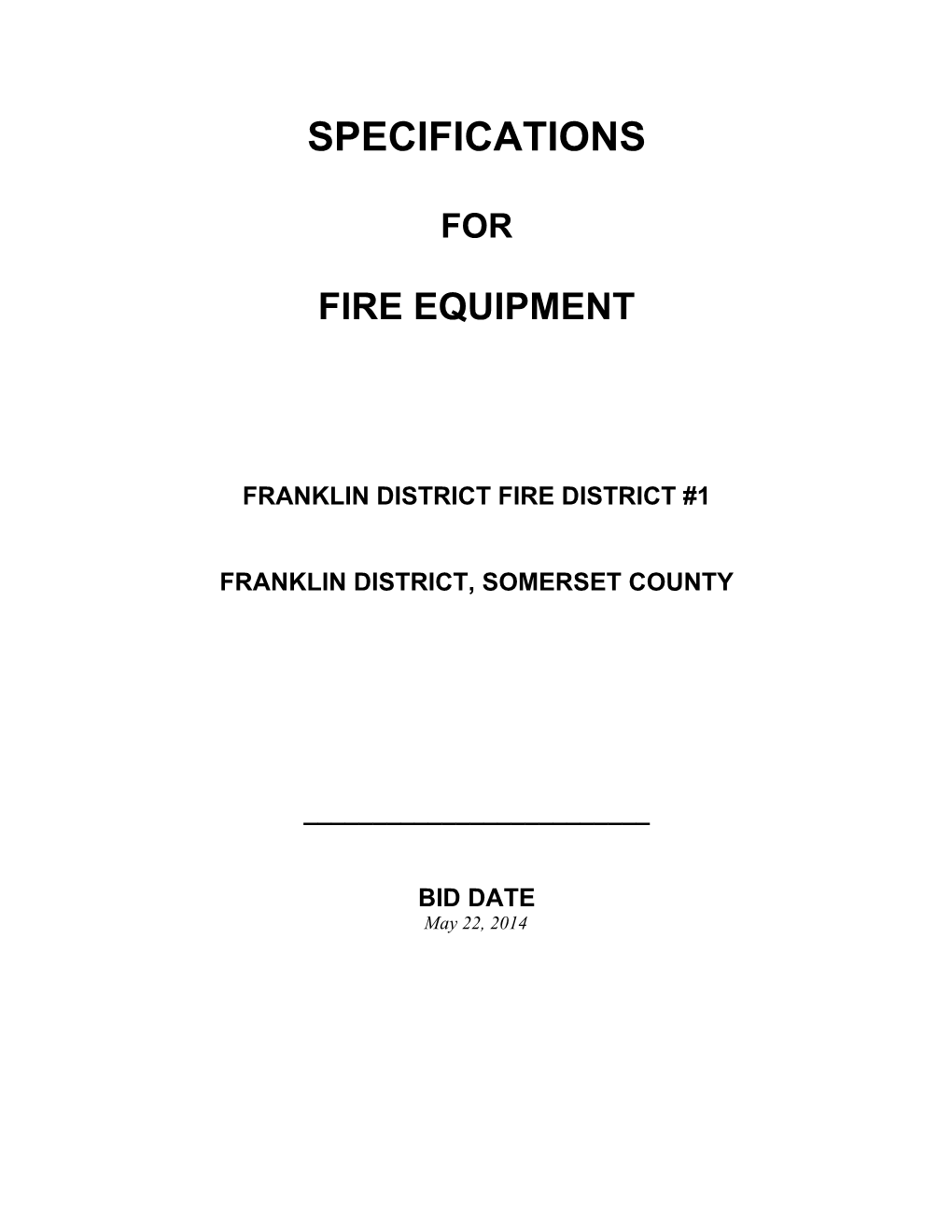 Franklin District Fire District #1