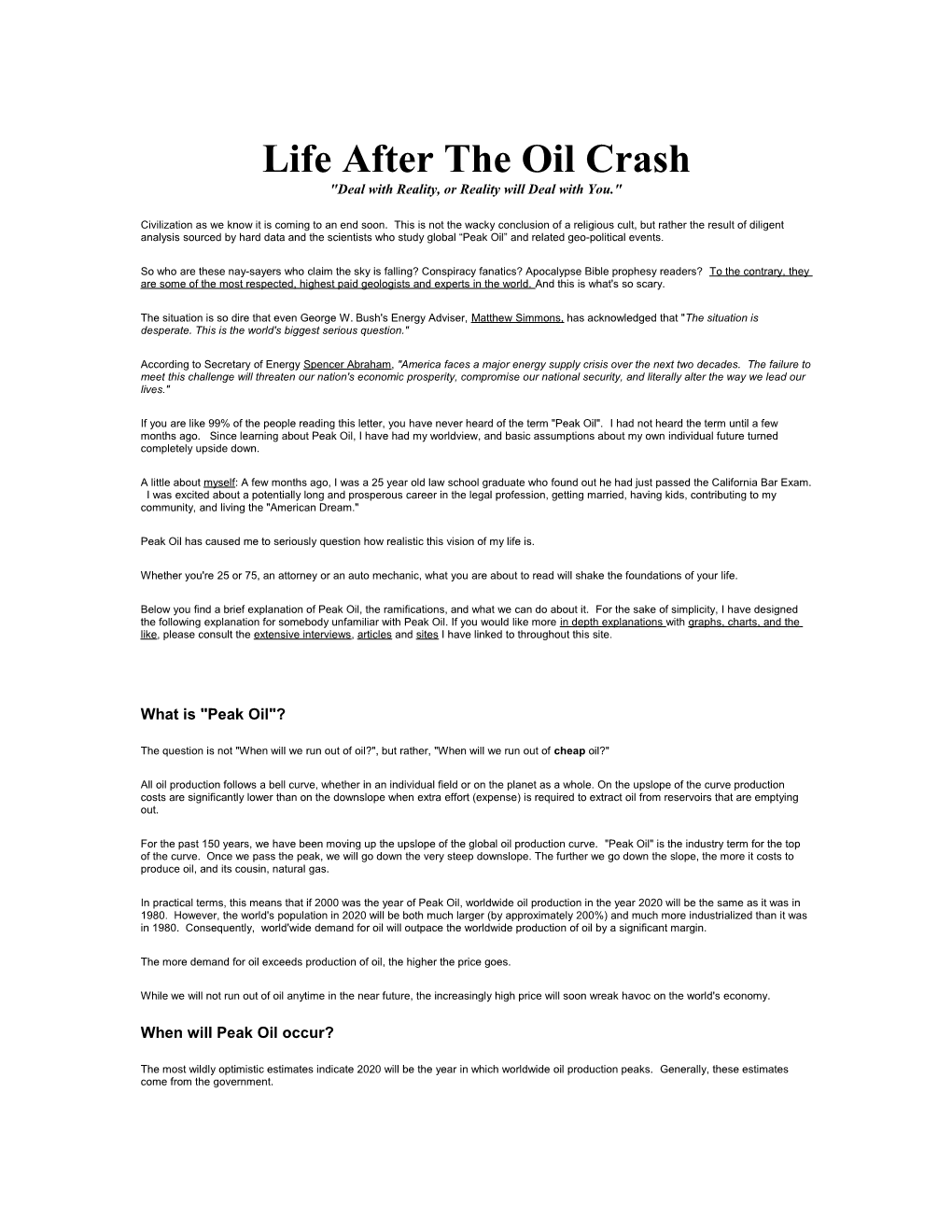 Life After the Oil Crash