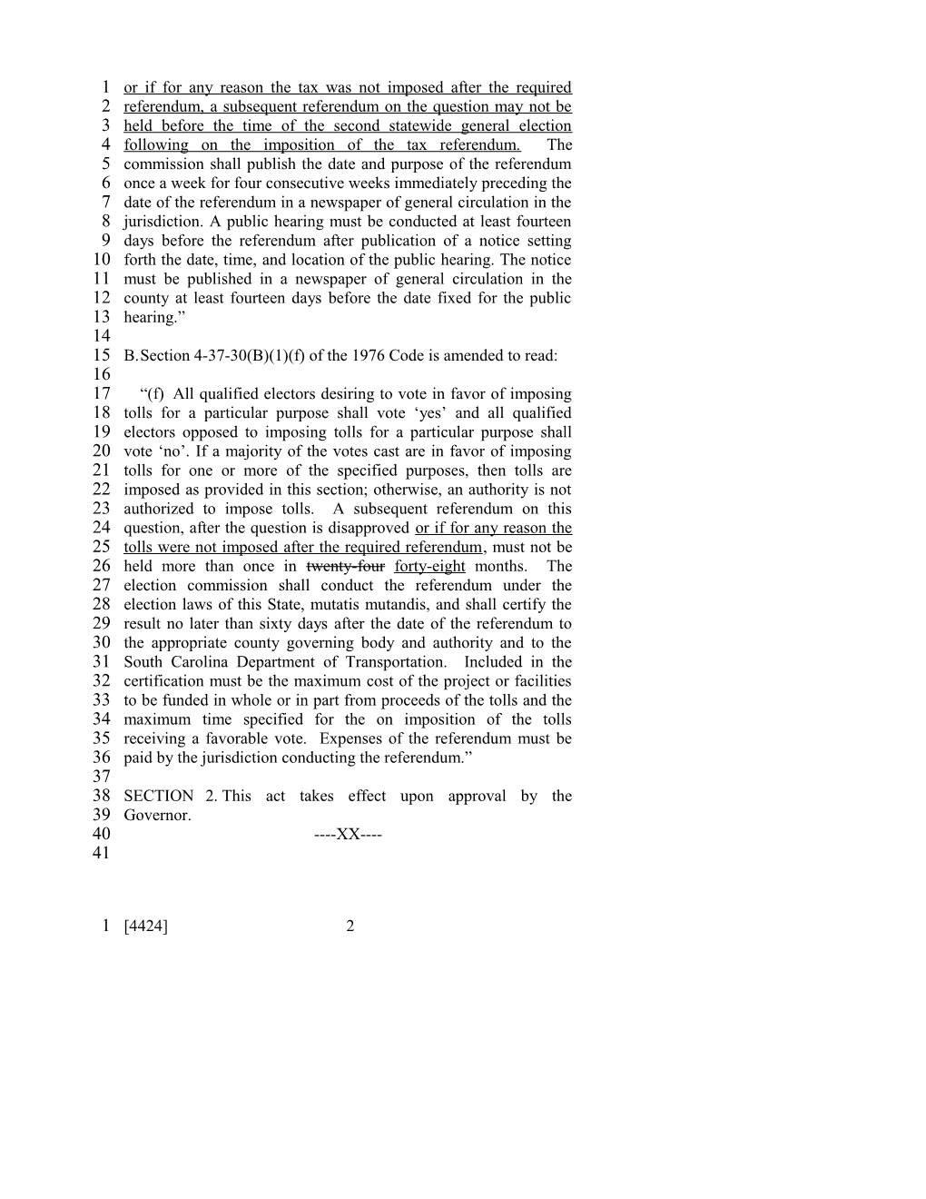 2003-2004 Bill 4424: Provisions Regarding Frequency of County Referenda Dealing With